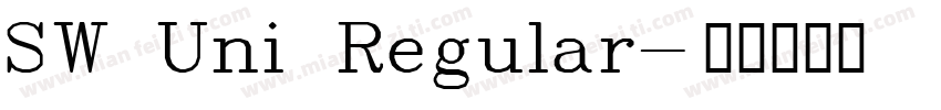 SW Uni Regular字体转换